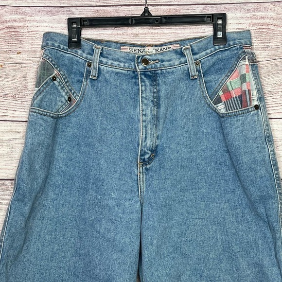 Zena Jeans Y2K Vintage Light Wash 100% Cotton Denim High Rise Shorts Size 16 - Picture 3 of 10